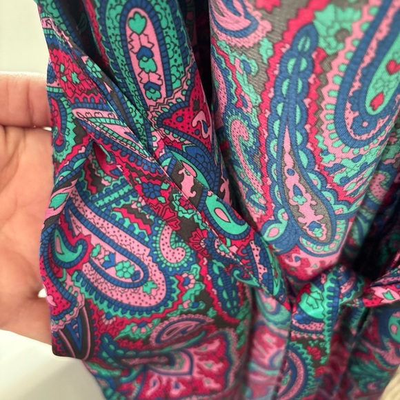 Paisley Patterned Robe Vintage Medium - Picture 4 of 5
